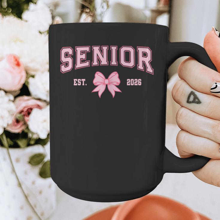 Senior 2026 Class Of 2026 Coquette Pink Bow Graduation 2026 Graphic Print Coffee Mug