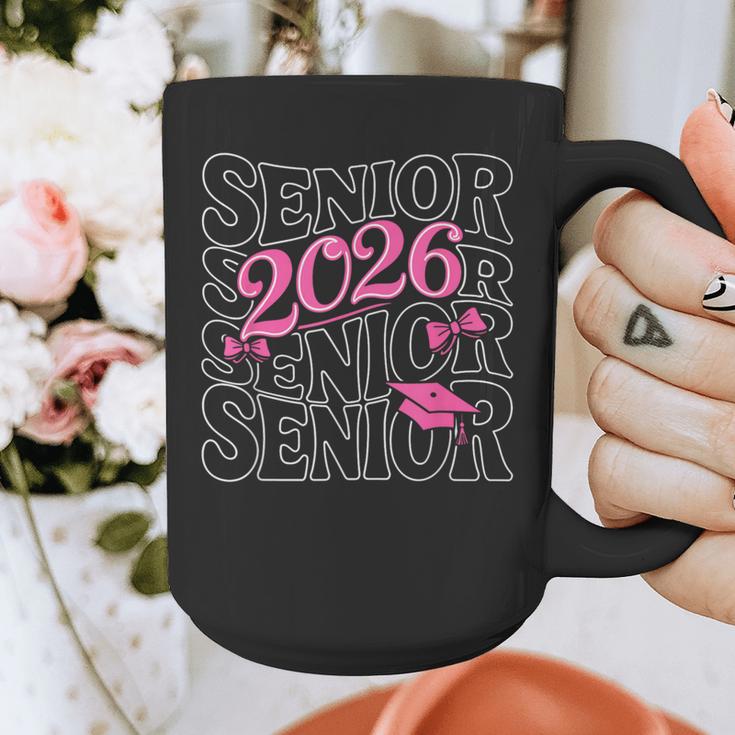 Senior 2026 Class Of 2026 Coquette Pink Bow Graduation Moms Graphic Print Coffee Mug