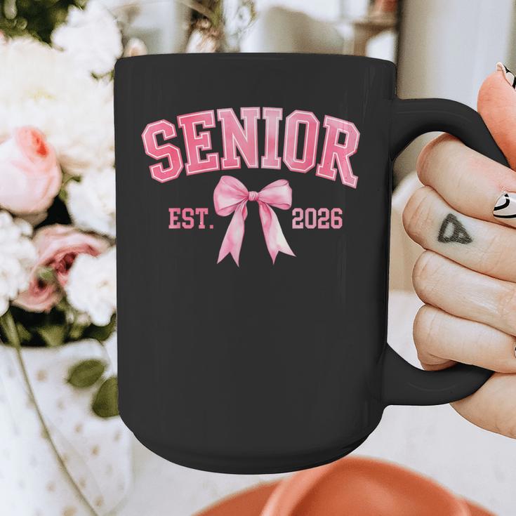 Senior 2026 Coquette Pink Bow Class Of 2026 Graduation Girls Graphic Print Coffee Mug