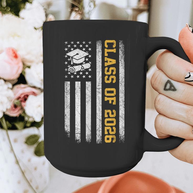 Senior 26 Class Of 2026 American Flag Graduation 2026 Graphic Print Coffee Mug