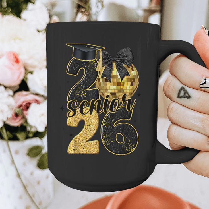 Senior Class Of 2026 Senior Girl Graduation Cap Coquette Bow Graphic Print Coffee Mug