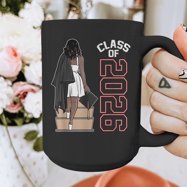 Senior Class Of 2026 Melanin Girl 2026 Graduation Graphic Print Coffee Mug