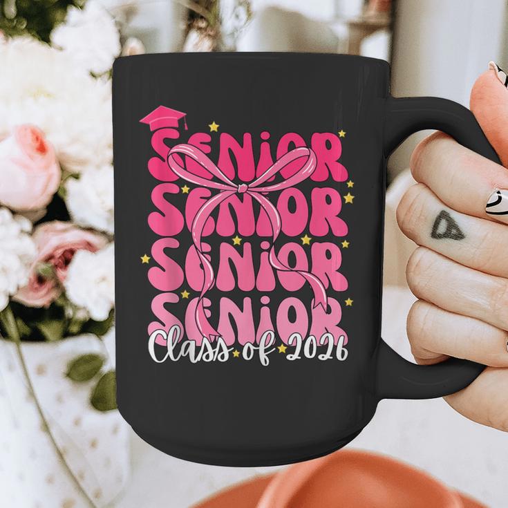 Senior Class Of 2026 Pink Coquette Bow Graduation 2026 Graphic Print Coffee Mug