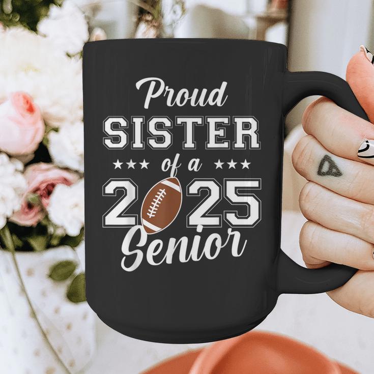 Senior Football Sister Class Of 2025 Graduation Graduate Graphic Print Coffee Mug