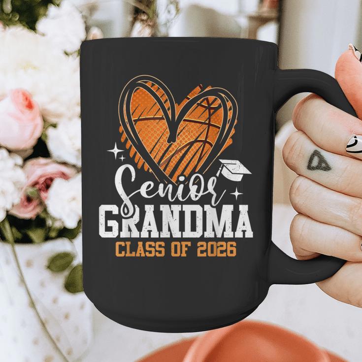 Senior Grandma Class Of 2026 Basketball Graduation Heart Graphic Print Coffee Mug