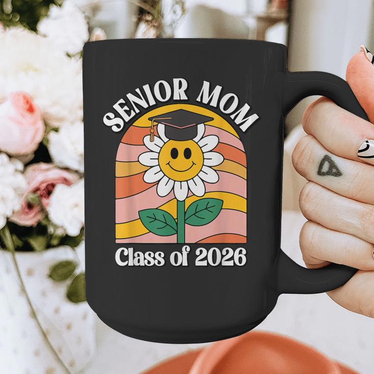 Senior Mom Class Of 2026 Daisy Flower Retro Graduation Graphic Print Coffee Mug