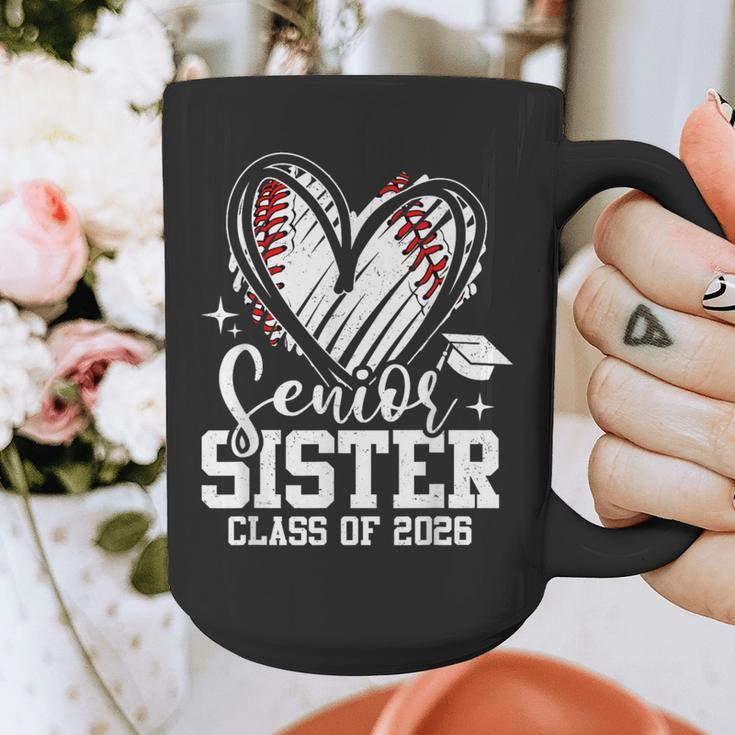 Senior Sister Class Of 2026 Baseball Graduation Heart Graphic Print Coffee Mug