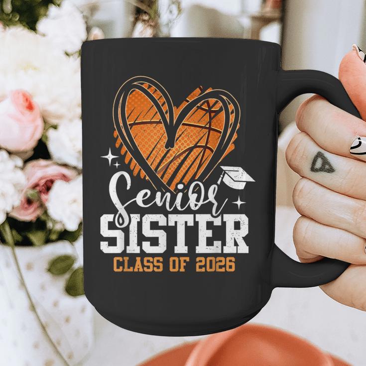 Senior Sister Class Of 2026 Basketball Graduation Heart Graphic Print Coffee Mug