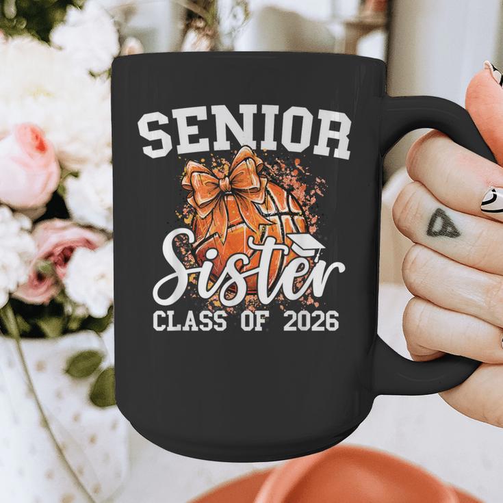 Senior Sister Class Of 2026 Coquette Basketball Graduation Graphic Print Coffee Mug