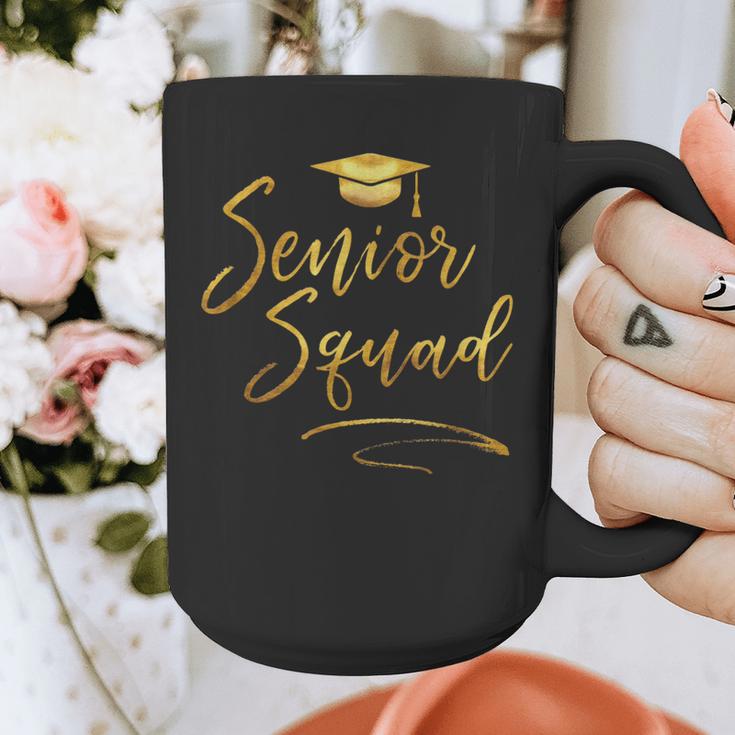 Senior Squad Graduation With Golden Cap Team Graphic Print Coffee Mug