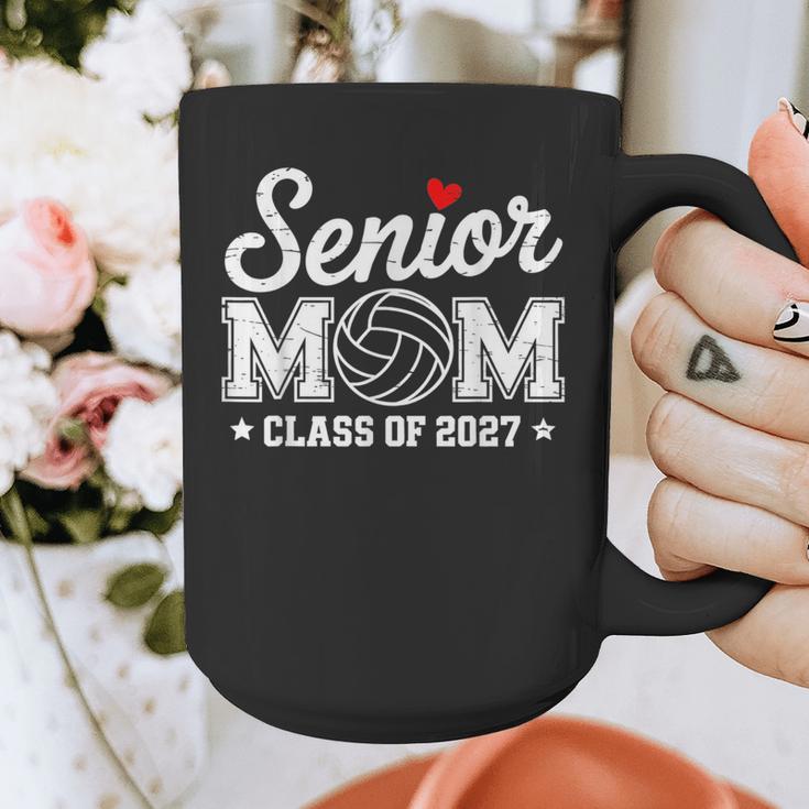 Senior Volleyball Mom Class Of 2027 Graduation Graduate Graphic Print Coffee Mug