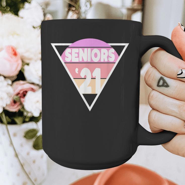 Seniors 2021 For Her Him Retro 21 Graduation Class Graphic Print Coffee Mug