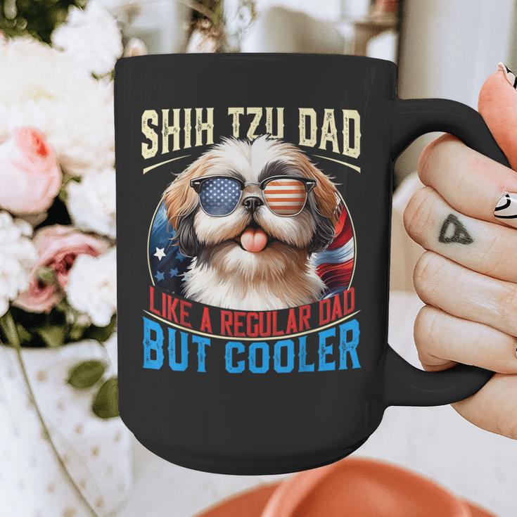 Shih Tzu Dad Like A Regular Dad But Cooler Dog Father's Day Graphic Print Coffee Mug