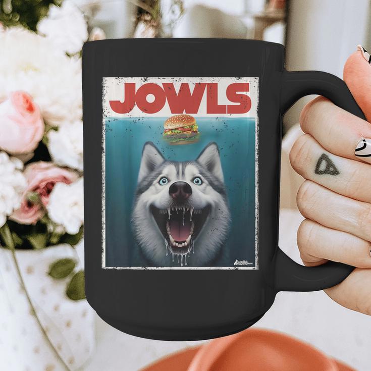 Siberian Husky Jowls Sled Dog Mom Top Alaskan Dog Dad Graphic Print Coffee Mug