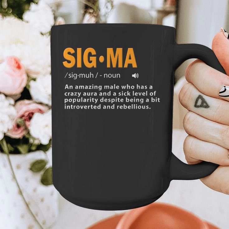 Sigma Male Definition Crazy Aura Lone Wolf Introvert Graphic Print Coffee Mug