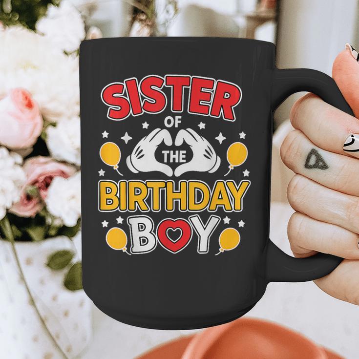 Sister Of The Birthday Boy Family Matching Dad Mom Graphic Print Coffee Mug