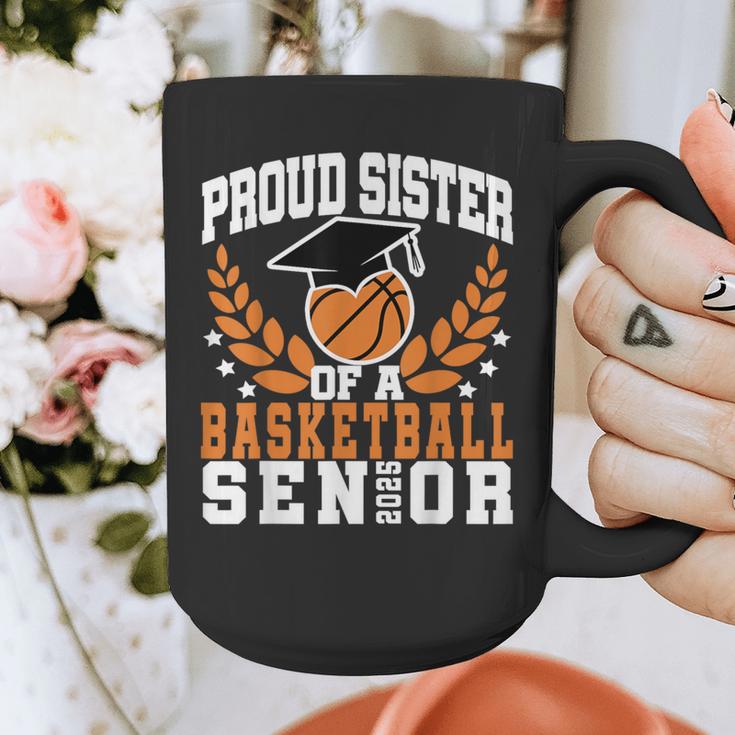 Sister Class Of 2025 Senior Basketball Graduation Family Graphic Print Coffee Mug