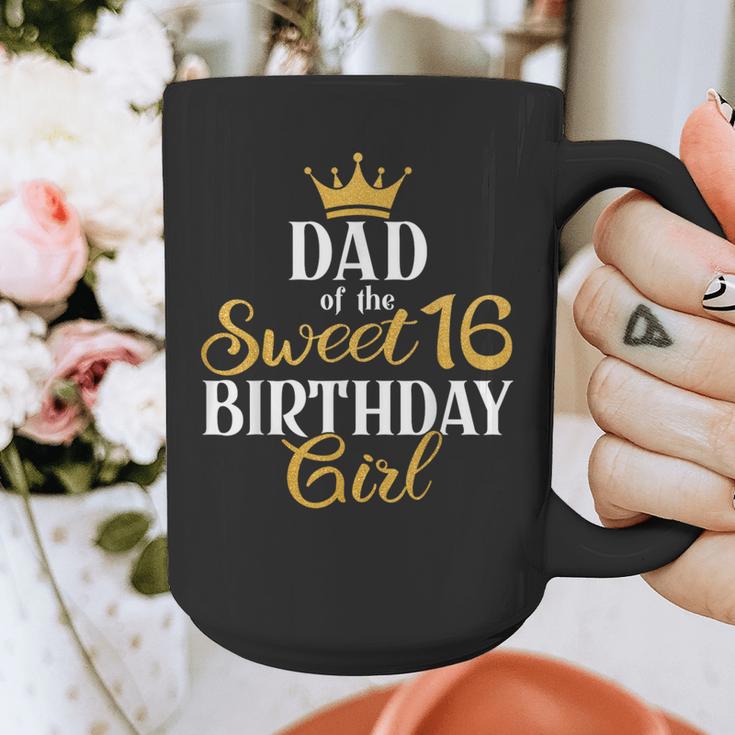 Sixteen Squad Bday Party Dad Of Sweet 16th Birthday Queen Graphic Print Coffee Mug
