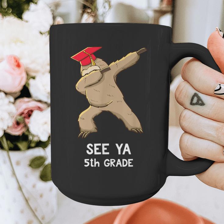 Sloth Dabbing 5th Grade Graduation Shirt Fifth Grade Grad Graphic Print Coffee Mug