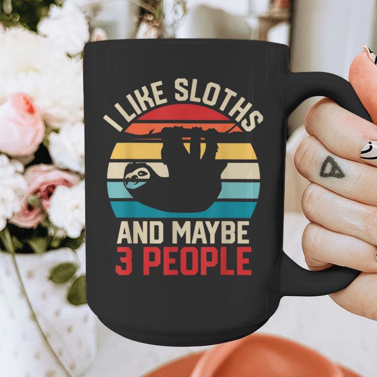 I Like Sloths And Maybe 3 People Sloth Lover Introvert Retro Graphic Print Coffee Mug I Like Sloths And Maybe 3 People Sloth Lover Introvert Retro Graphic Print Coffee Mug