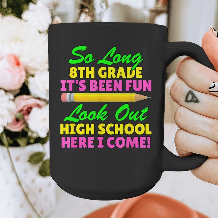So Long 8th Grade Hello High School Graduation Graphic Print Coffee Mug