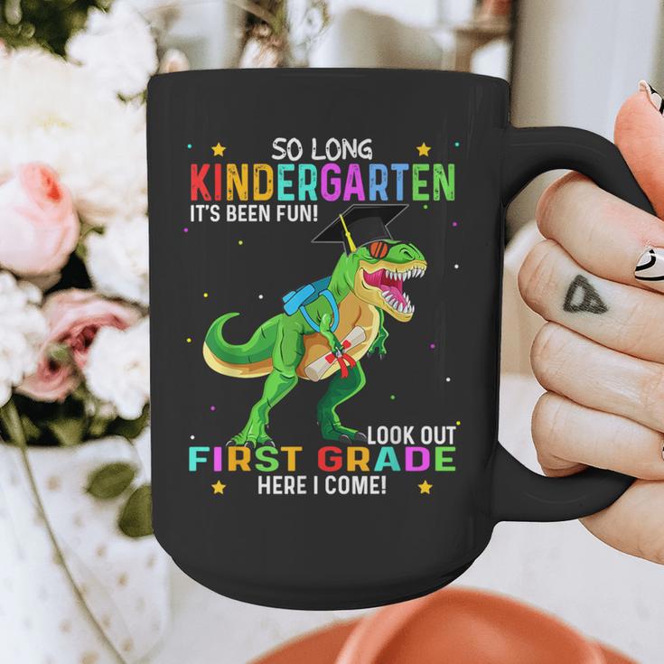 So Long Kindergarten Graduation Class 2025 Dinosaur Kids Graphic Print Coffee Mug
