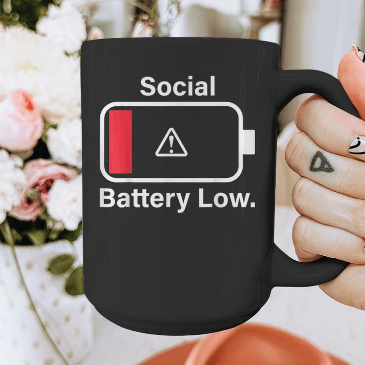Social Battery Low Anti-Social Introvert Graphic Print Coffee Mug