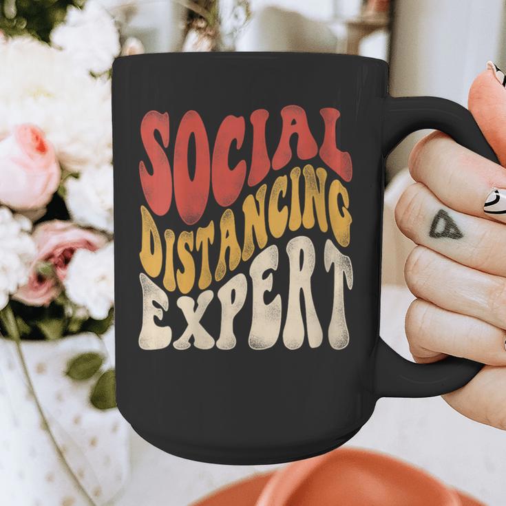 Social Distancing Expert Introvert Graphic Print Coffee Mug