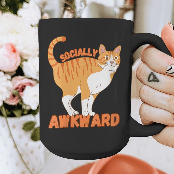 SOCIALLY AWKWARD FUNNY CAT ANTISOCIAL INTROVERT WEIRD Graphic Print Coffee Mug SOCIALLY AWKWARD FUNNY CAT ANTISOCIAL INTROVERT WEIRD Graphic Print Coffee Mug