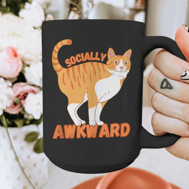 SOCIALLY AWKWARD FUNNY CAT ANTISOCIAL INTROVERT WEIRD Graphic Print Coffee Mug SOCIALLY AWKWARD FUNNY CAT ANTISOCIAL INTROVERT WEIRD Graphic Print Coffee Mug