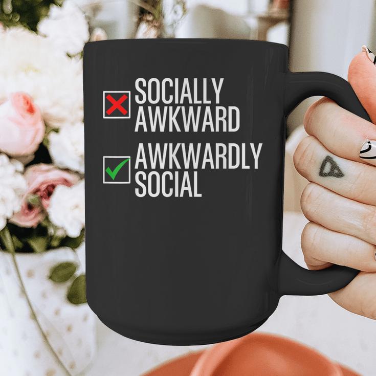 Socially Awkward Introvert Anxious Awkwardly Social Graphic Print Coffee Mug