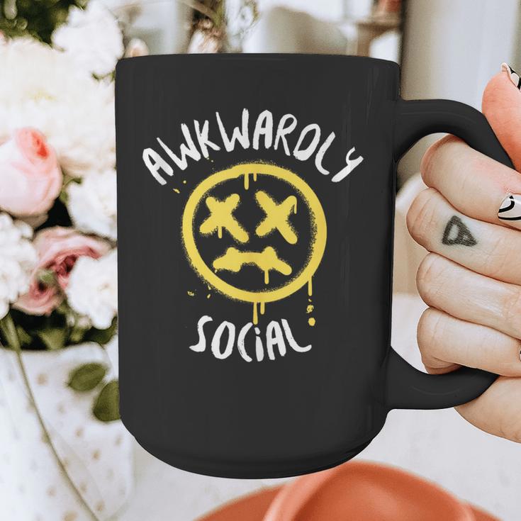 Socially Awkward Introvert Social Anxious Awkwardly Social Graphic Print Coffee Mug