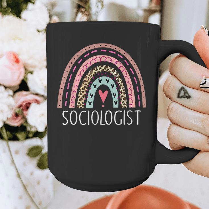 Sociologist Sociology Teacher Graduation Rainbow Graphic Print Coffee Mug