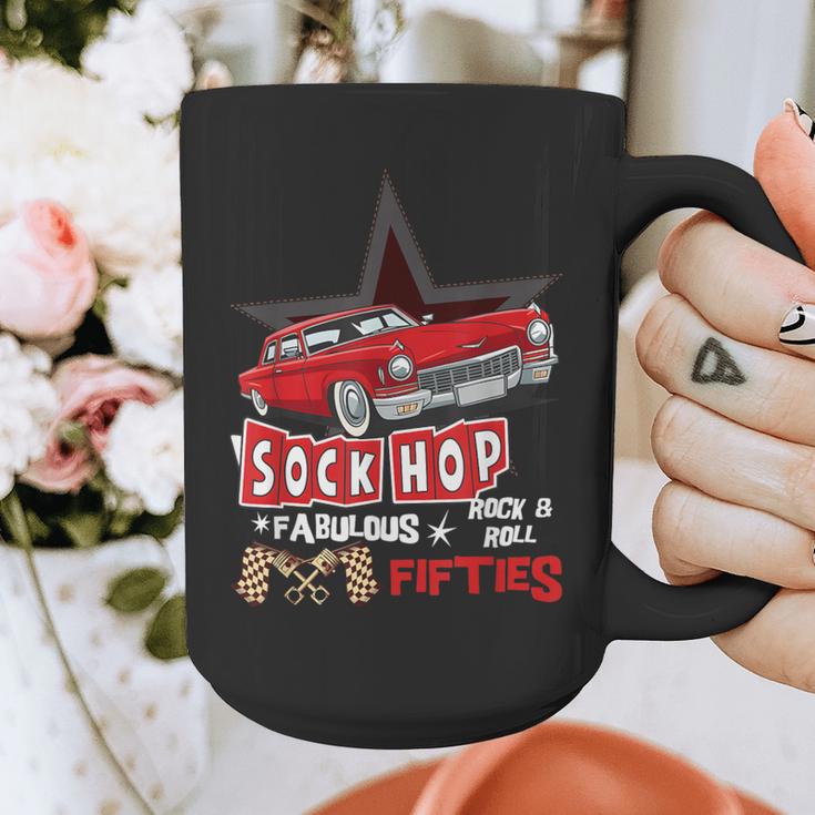 Sock Hop Fabulous Fifties Rock N Roll Automobile Nostalgia Graphic Print Coffee Mug