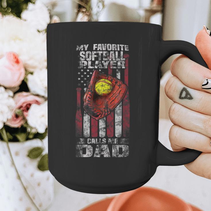 Softball Dad My Favorite Softball Player Calls Me Dad Graphic Print Coffee Mug