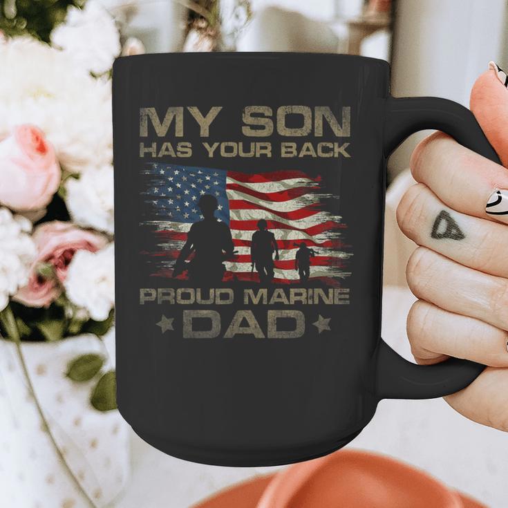 My Son Has Your Back Marine Dad Camouflage Graphic Print Coffee Mug