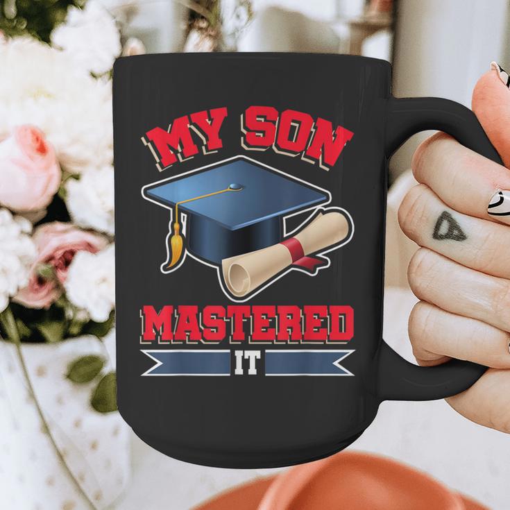 My Son Mastered It Shirt Masters Tee Graduate Graduation Graphic Print Coffee Mug