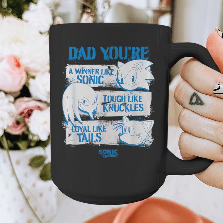 Sonic The Hedgehog Father's Day Dad Qualities Distressed Graphic Print Coffee Mug