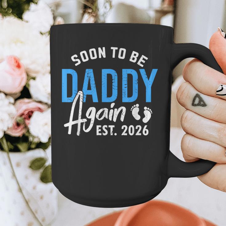 Soon To Be Daddy Again Est 2026 Dad Baby Announcement Graphic Print Coffee Mug