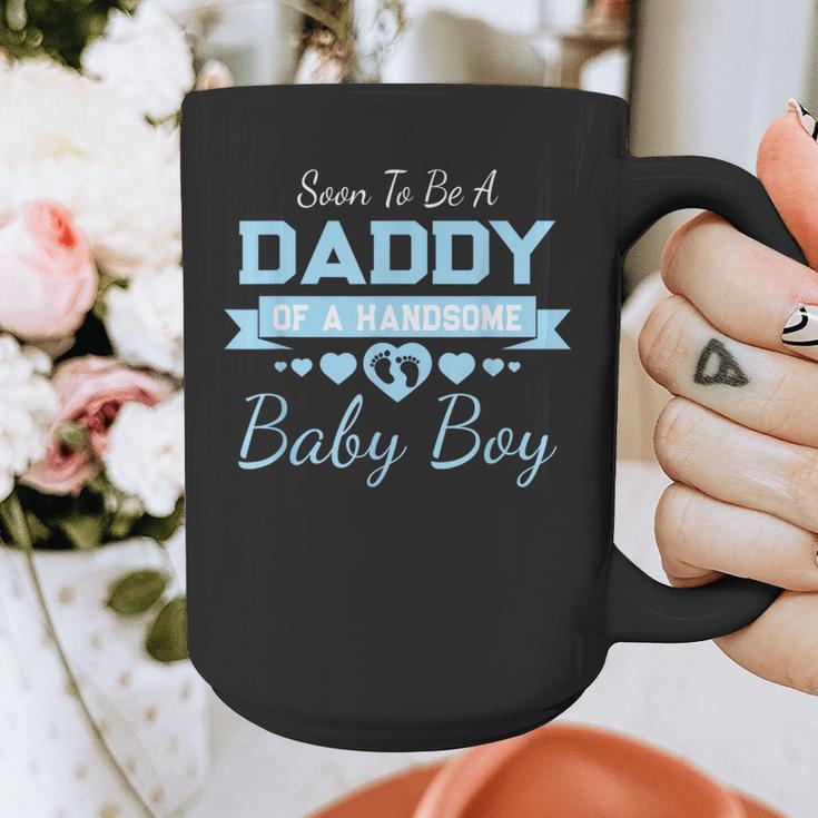 Soon To Be A Daddy Of a Handsome Baby Boy Announcement Graphic Print Coffee Mug