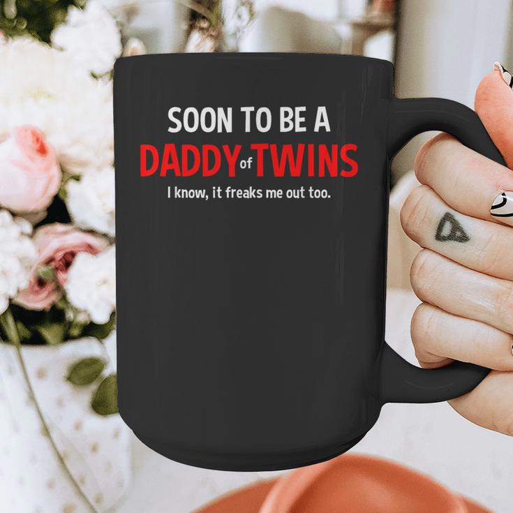 Soon To Be A Daddy Of Twins Expecting Father Graphic Print Coffee Mug