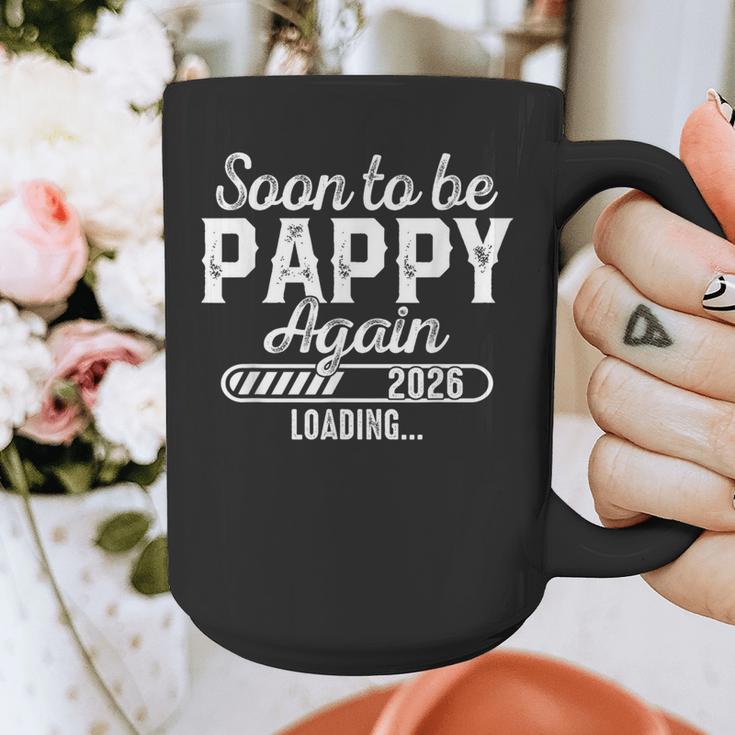 Soon To Be Pappy Again Est 2026 Future New Dad Graphic Print Coffee Mug