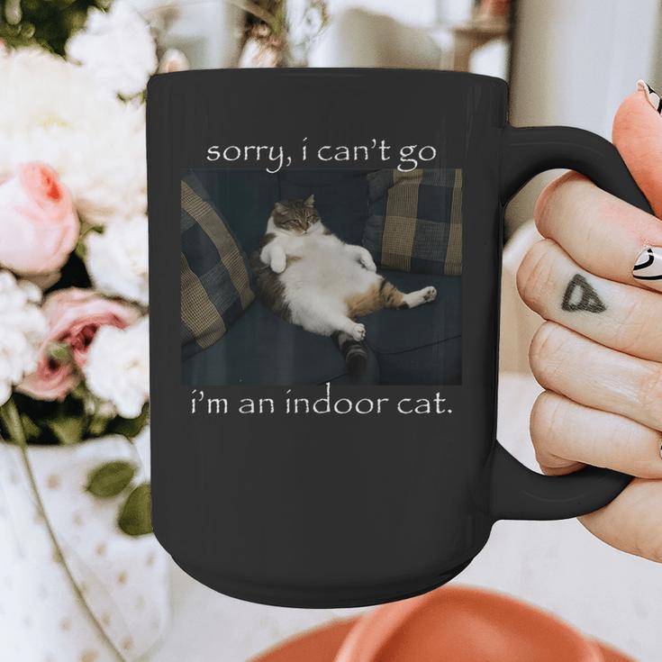 Sorry I Can’t Go I’m An Indoor Cat Introvert Meme Graphic Print Coffee Mug Sorry I Can’t Go I’m An Indoor Cat Introvert Meme Graphic Print Coffee Mug