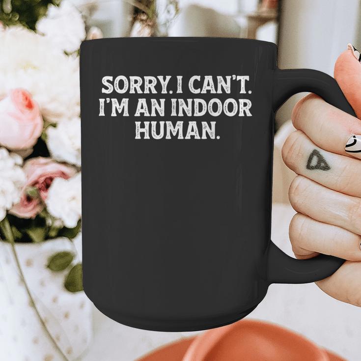 Sorry I Can't I'm An Indoor Human Introvert Humor Joke Graphic Print Coffee Mug
