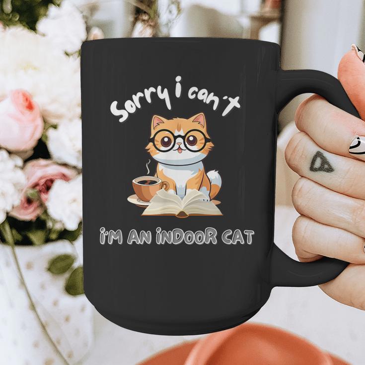 Sorry I Can't Indoor Cat Top For Introvert With Coffee Book For Men Women Kids Graphic Print Coffee Mug Sorry I Can't Indoor Cat Top For Introvert With Coffee Book For Men Women Kids Graphic Print Coffee Mug