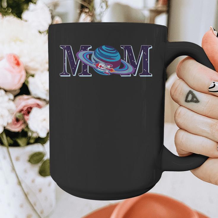 Space Mom Family Matching Dad Space Birthday Theme Party Graphic Print Coffee Mug