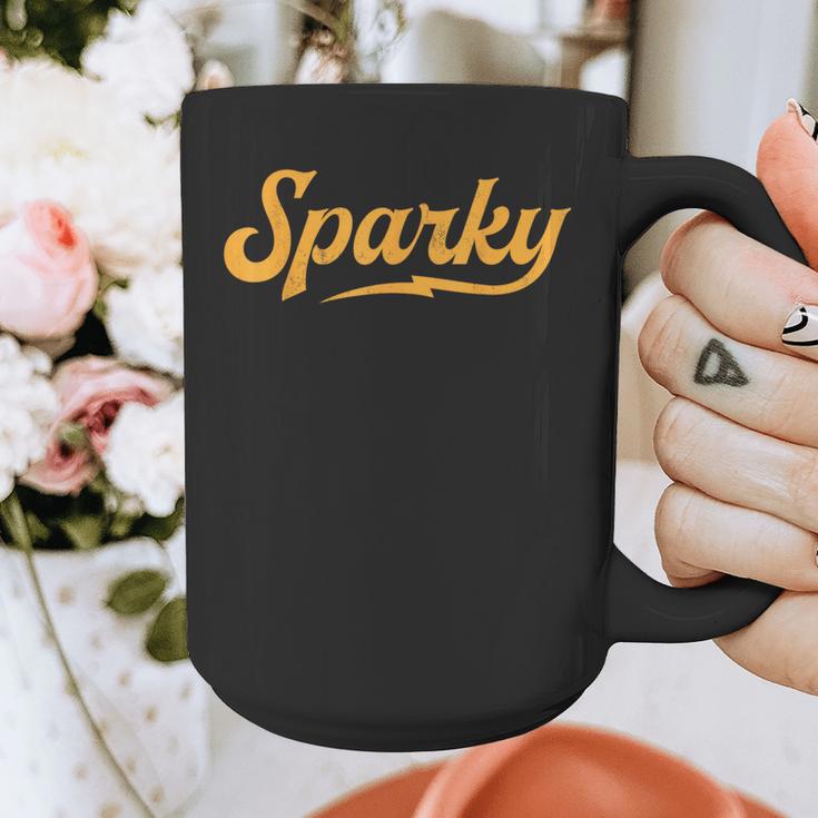 Sparky Electrician Lineman Dad Retro Vintage Novelty Graphic Print Coffee Mug