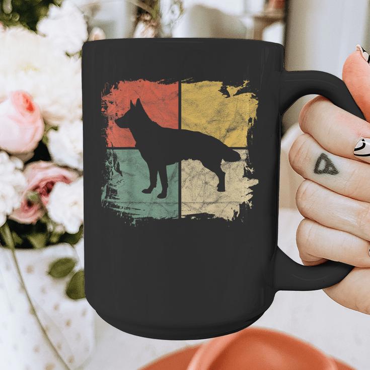 Square Retro German Shepherd Owner Dog Shepard Dad Mom Graphic Print Coffee Mug