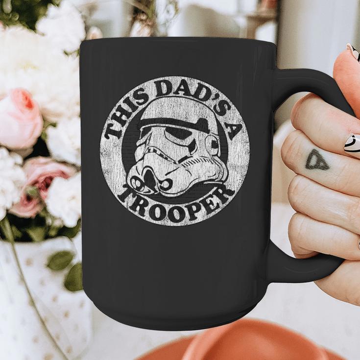 Star Wars Father's Day Stormtrooper This Dad Is A Trooper Circle Graphic Print Coffee Mug