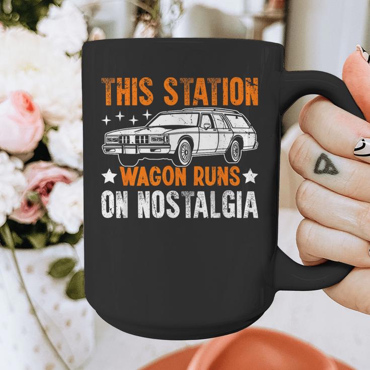 This Station Wagon Runs On Nostalgia Wagon Graphic Print Coffee Mug